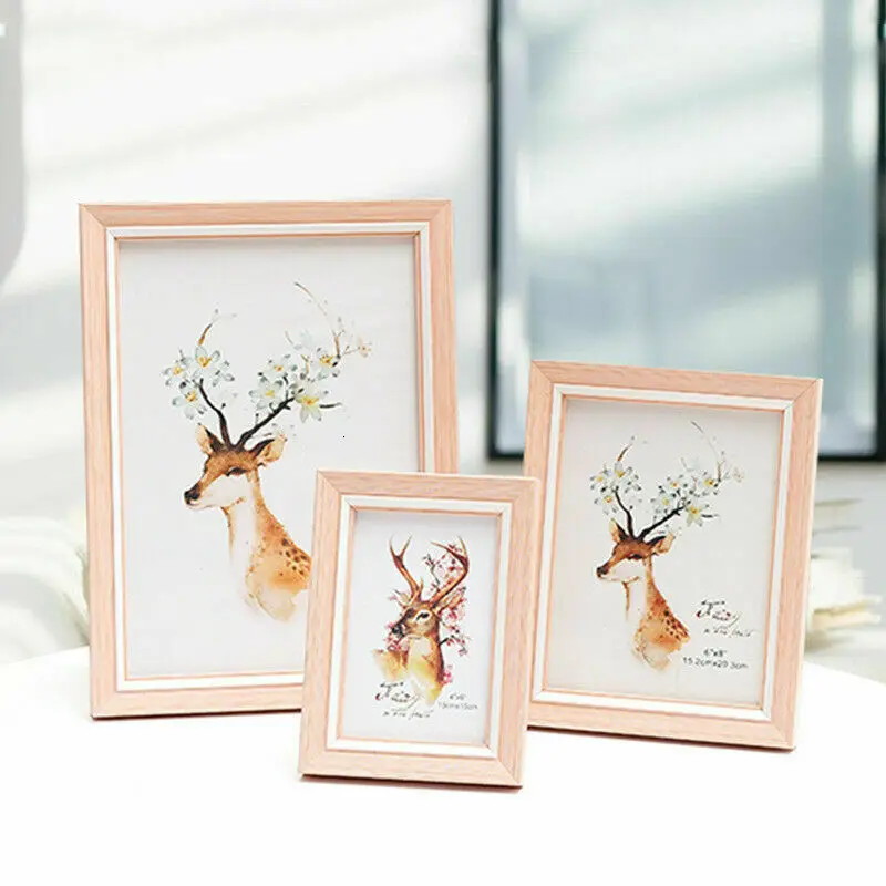 Все Размеры рамы деревянный эффекты рамки для фотографий светильник розово