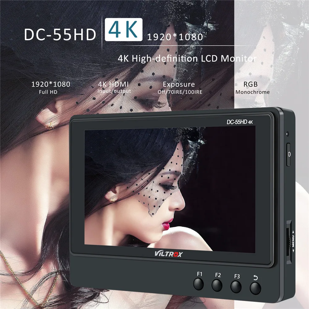 

Viltrox DC-55HD Monitor 1920x1080IPS HD LCD Camera Video Display Color Screen HDMI AV Input for Canon Nikon SONY DSLR BMPCC 5DIV