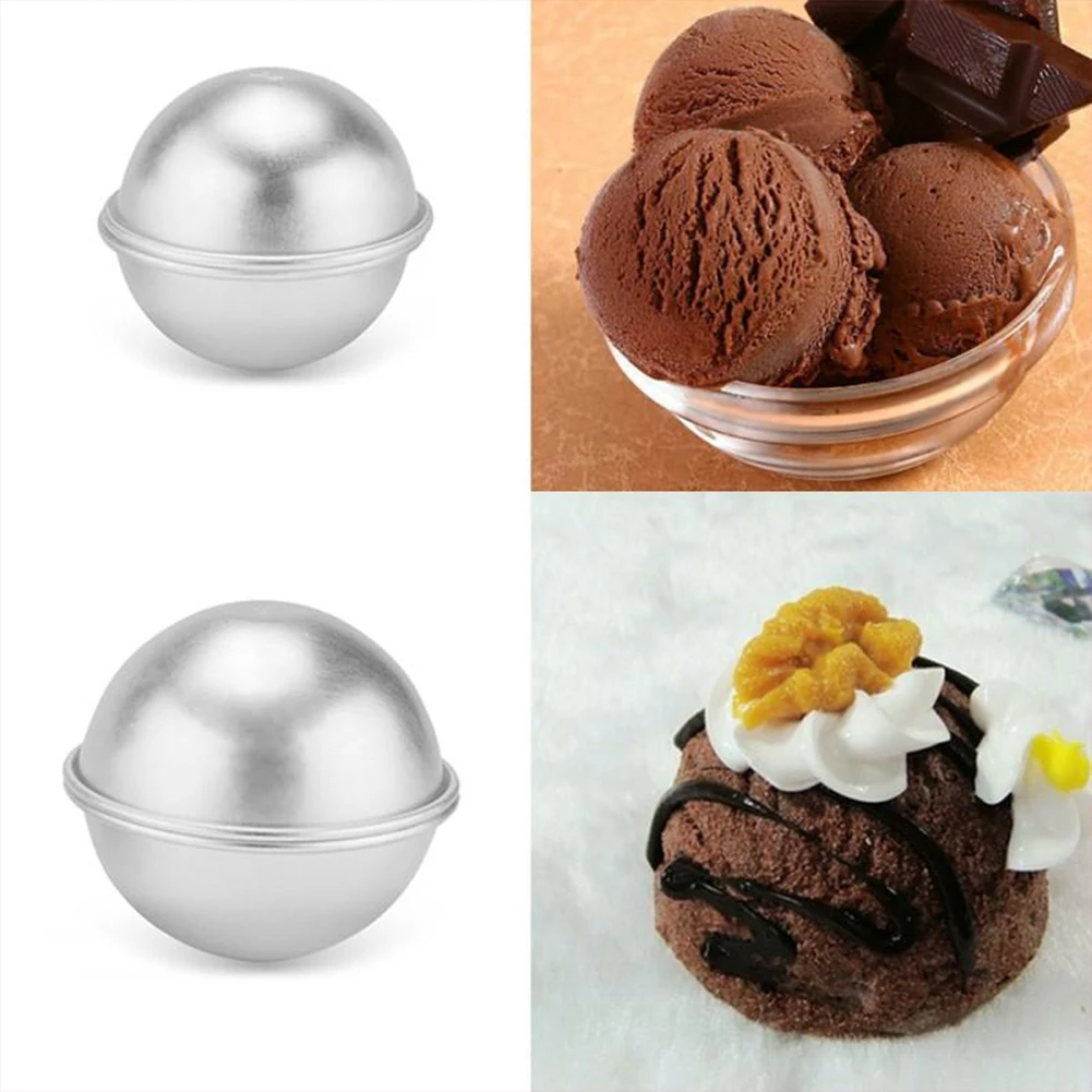 

6PCS Bath Bomb Molds Aluminium Alloy DIY Tools Semicircle Sphere Mold GIft for Kids Friends