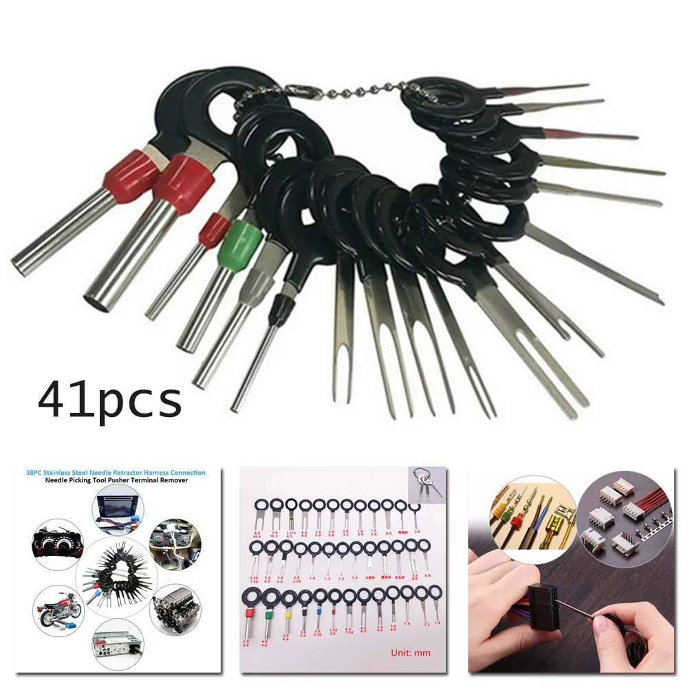 

Stainless steel Terminal Removal Tool Connector Crimp Replacement 41Pcs