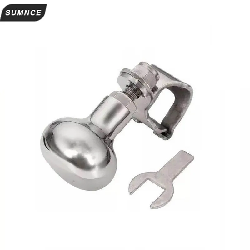 Stainless Steel 316 Steering Wheel Power Handle Ball Grip Knob Turning Helper Hand Control for Marine Boat Yacht