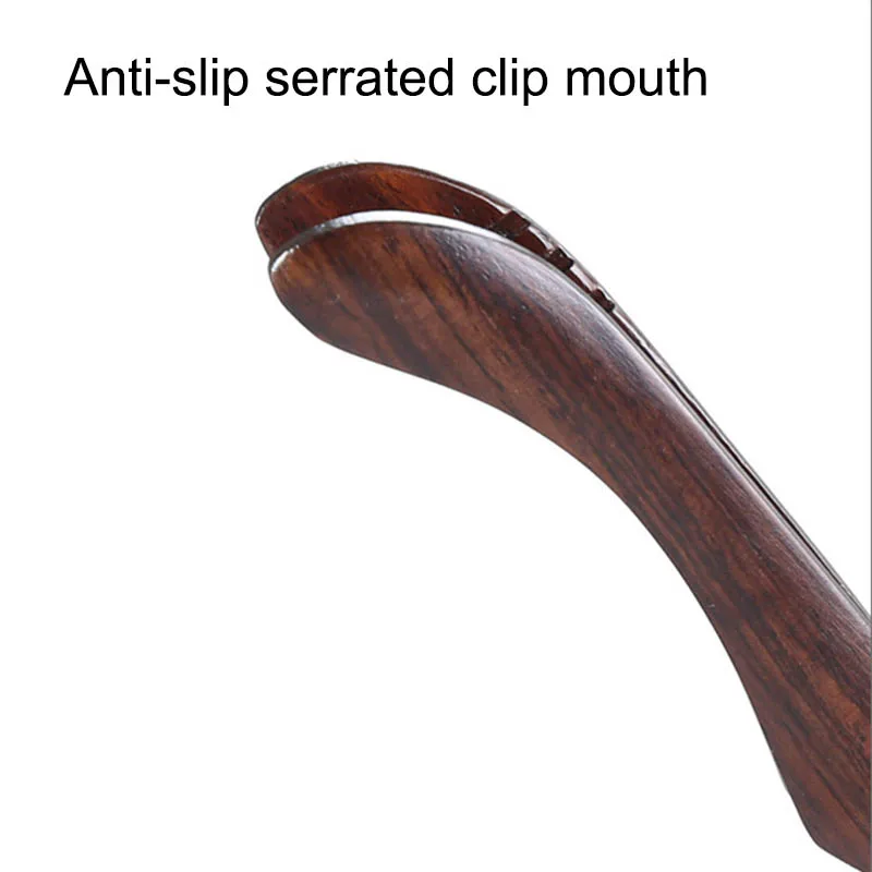 

1Pcs Multi Purpose Home Decoration Carved Tea Clip Non-slip Kitchen Supplies Ebony/Alloy Tea Tools Accessories Durable