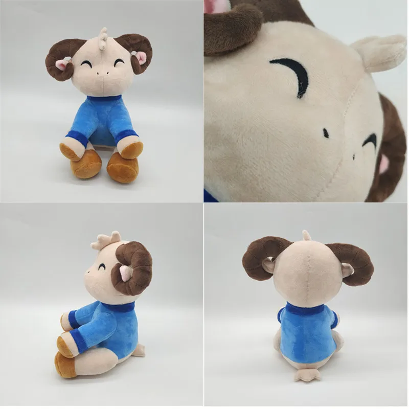 

JSchlatt Ram Plush Toys Kawaii 23cm Cartoon Youtooz Blue Goat Stuffed Dolls Soft Animal Goat Plush Dolls Kids Gifts Home Decor