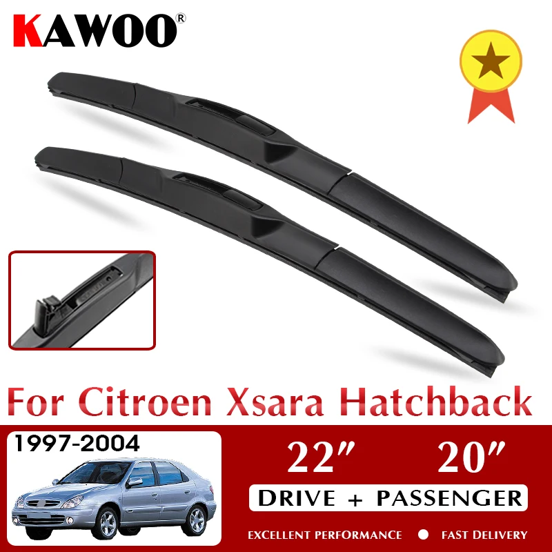 

KAWOO Wiper Car Wiper Blades For Citroen Xsara Hatchback 1997-2004 Windshield Windscreen Front Window Accessories 22"+20"LHD RHD