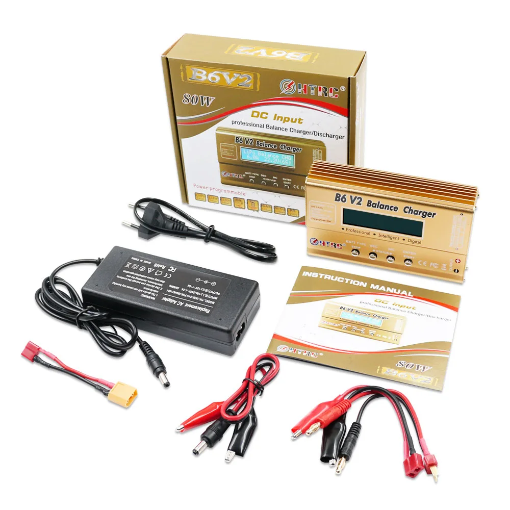 HTRC Imax B6 V2 80 Вт 6A RC батарея баланс зарядное устройство LiIon/LiFe/NiCd/NiMH/High/LiHV/power + 15 В