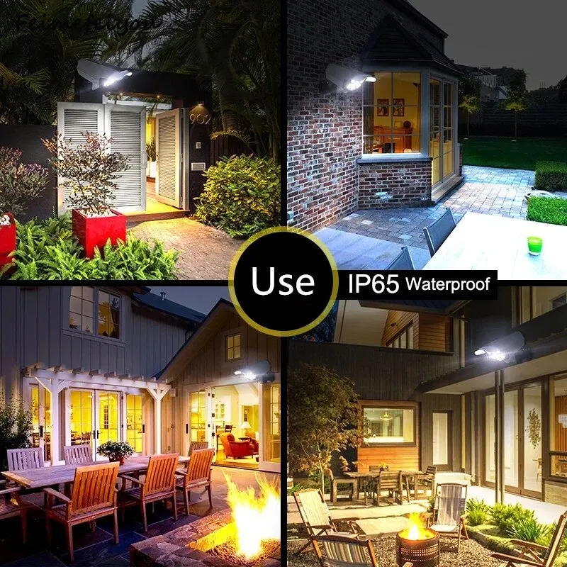 

3 Modes Motion Sensor Solar Light Outdoor Security Sunlight Virtual Wall Lights IP65 Waterproof Garden Yard Lamp