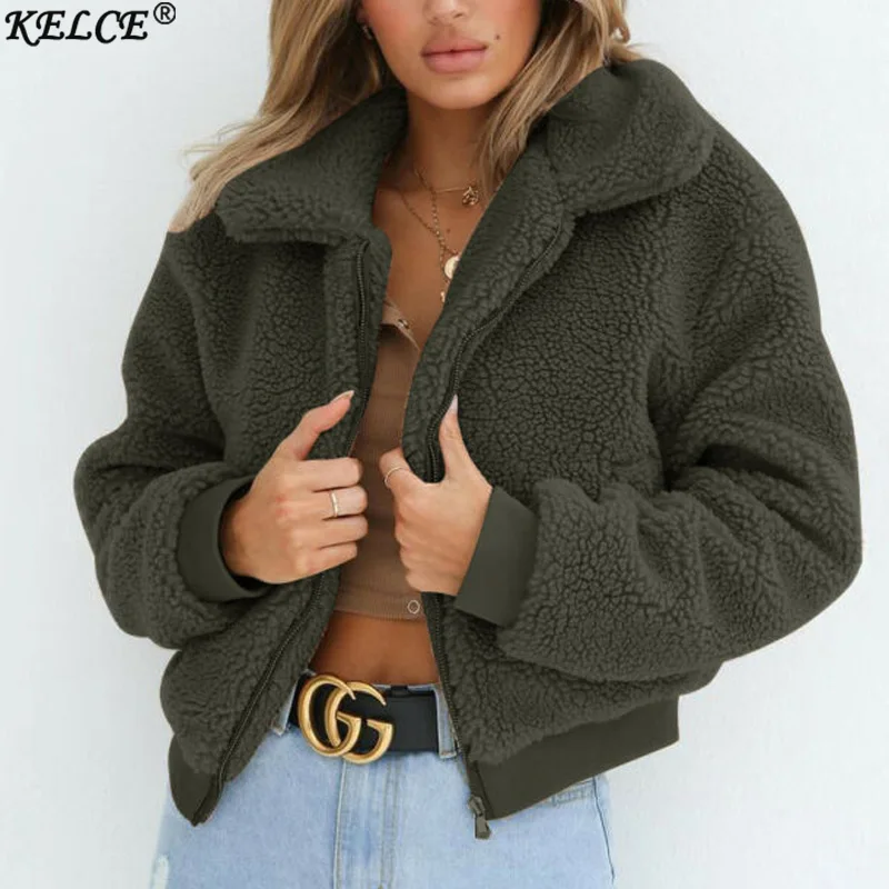 

NEW Fashion Women Winter Fleece Sweatershirt Sherpa Fleece Oversized Long Fluffy Autumn Winter Warm Wear Female Hoodies Overcoat