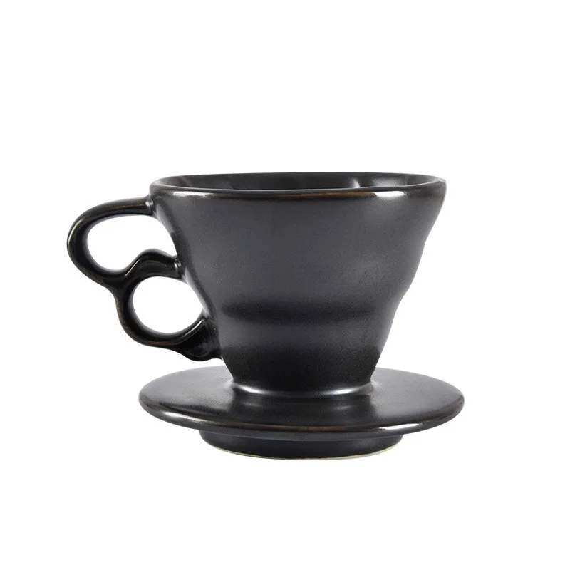 

Ceramic V60 Style Coffee Filter Cup Creativity 1-2 Servings Pink V60 Filter Cup 101 Conical Dripping Spiral Pattern Coffee Tool