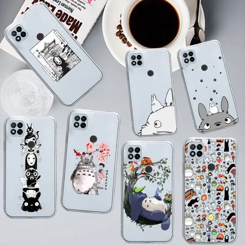 

Totoro Spirited Away Phone Case Transparent for Xiaomi redmi note 5 7 8 9 10 11 t S A lite pro funda