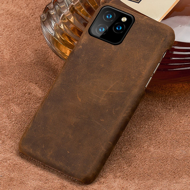 

LANGSIDI Genuine PULL-UP Leather phone case for iphone 13 Pro Max 11pro X XR XS MAX 6s 7 8 Plus Back cover For iphone 12 pro max