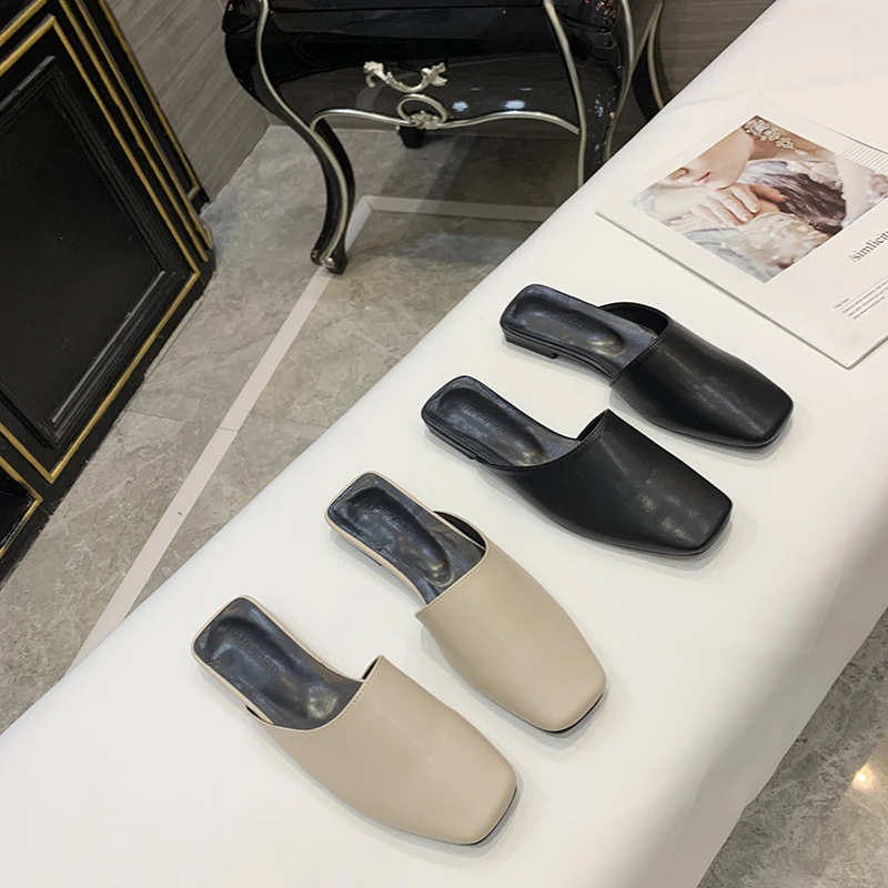 Бренд molan Designers коллекция 2020 года сезон весна Новинка модные кожаные шлепанцы на