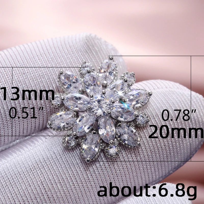

1 Pair Gorgeous Stud Earrings Women Girls Wedding Jewelry Cubic Zircon Ear Stud Birthday Gifts