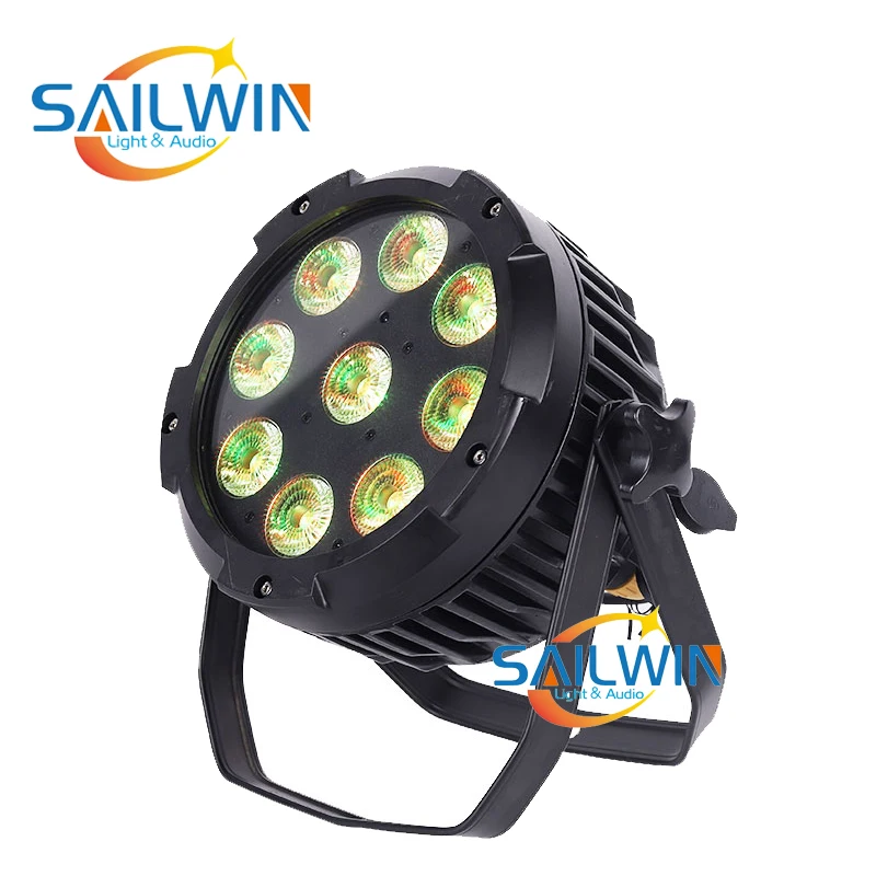 

4X LOT 9X18W IP Waterproof LED Wash Light Battery Powered LED Par Projector For Outdoor Event Party Club 7/12CH Remote Control