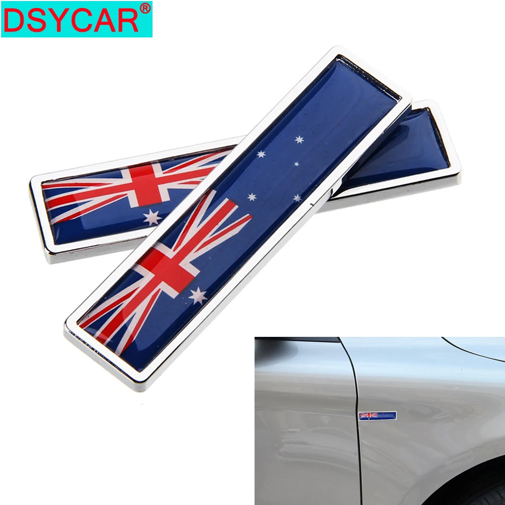DSYCAR 1 пара австралийский Национальный флаг Металлическая Автомобильная наклейка