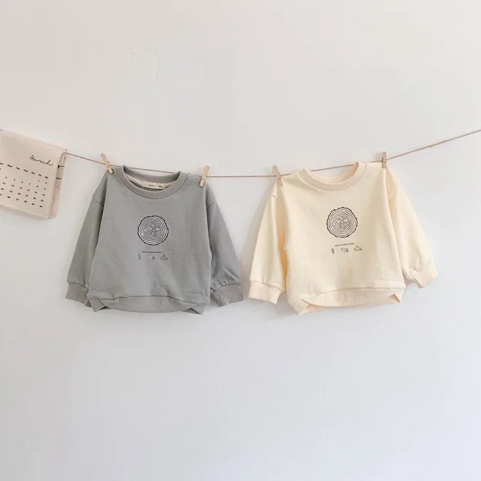 2019 г. Осенняя футболка для маленьких мальчиков и девочек детская с круглым