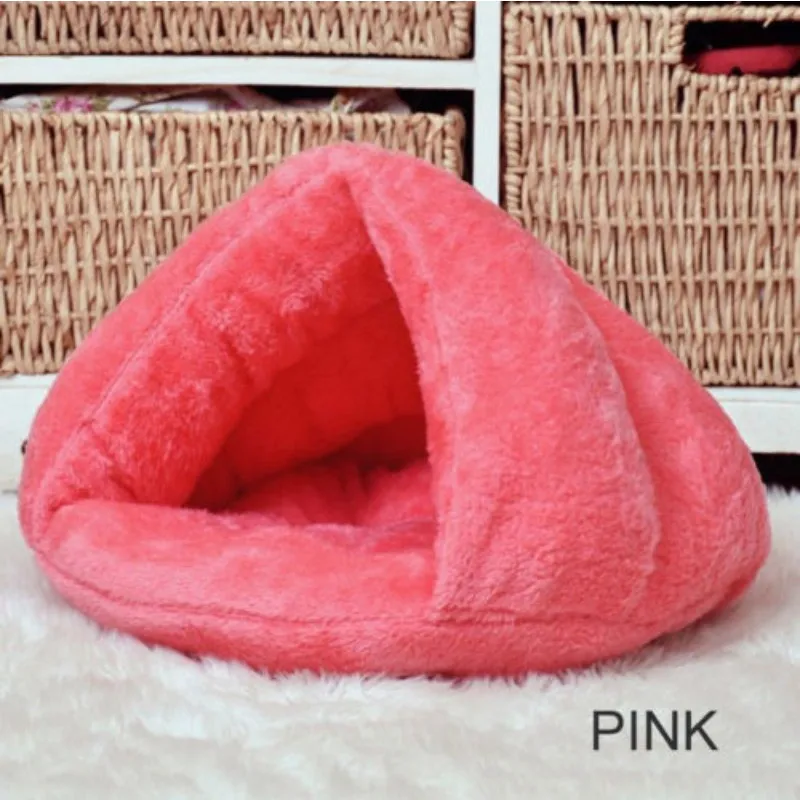 Розовый Собака Кошка пещера Igloo кровать корзина дом Котенок Мягкая Уютная домашняя Подушка Питомник товары для домашних животных - Цвет: Розовый