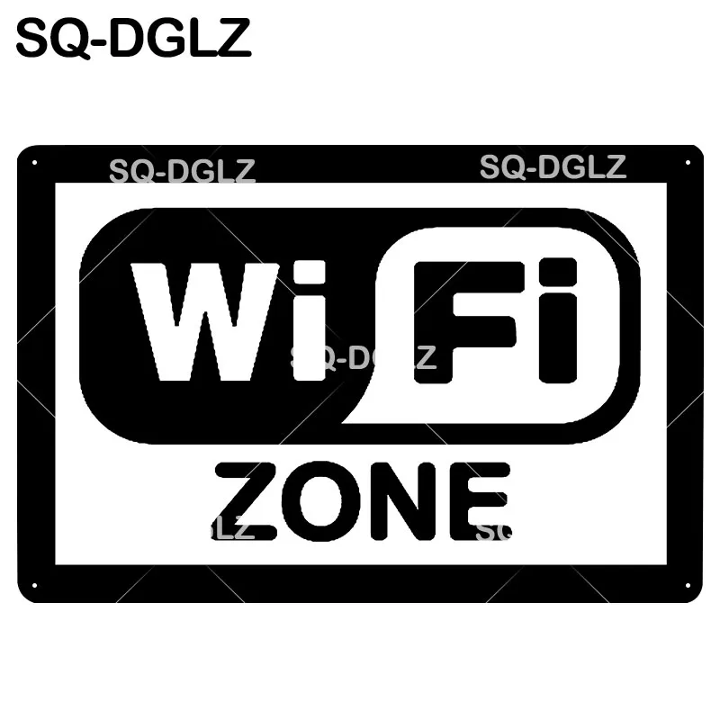 [SQ-DGLZ] табличка с Wi-Fi зоной металлический знак винтажный Декор бара жестяной декор