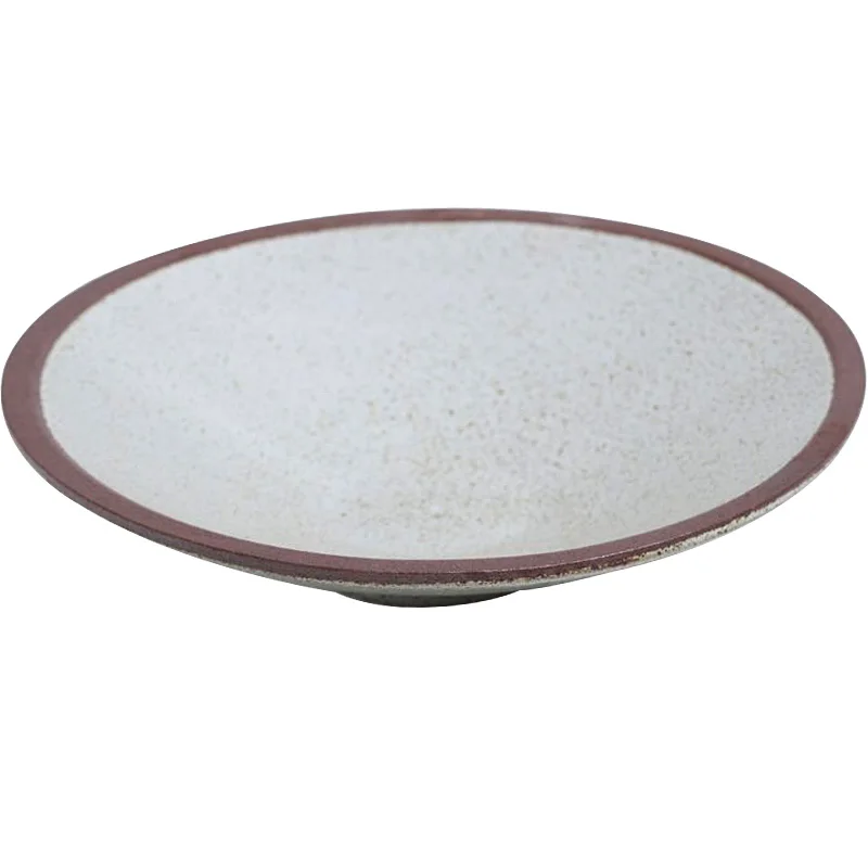 

Kinglang 2021 NEW Salad Bowl Creative Ceramic Soup Bowl Large Plates Solid Color Restaurant Tableware Sallow Plates and Bowls