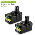Сменный литий-ионный аккумулятор для Ryobi, P108 6,0 Ач 4,0 Ач, 18 в, P102, P104, P107, P105, P106, P103, BPL1820, BPL18151, аккумуляторы для электроинструментов