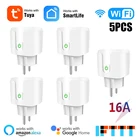 Смарт-розетка Беспроводная Tuya, 16 А, 240 в, с голосовым управлением