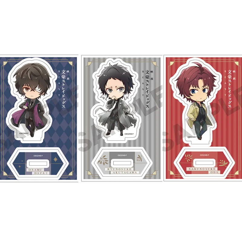 

Anime Bungo Stray Dogs Dazai Osamu Nakajima Atsushi Q Version Cartoon Acrylic Stand Figure Cosplay Model Plate Desk Decor Toys
