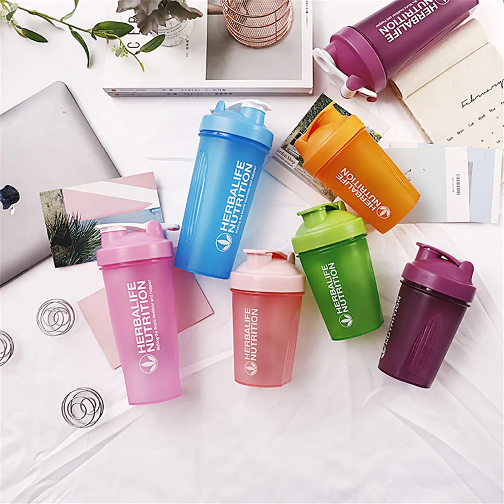 Sport Shaker Water Bottle Whey Protein Powder Mixing Bottle Portable Gym Fitness Kettle Outdoor Camping Climbing Bottle 400ML
