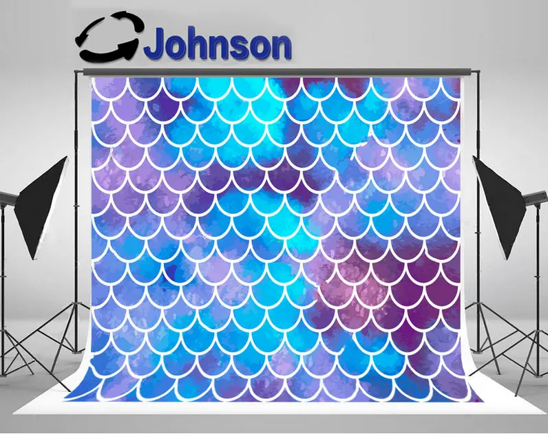 

Жемчуг рыбья чешуя "Русалка" акварельный подводный морской фон Высокое качество компьютерная печать свадебный фон