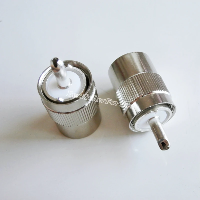 UHF штекер PL259 SO239 SO-239 разъем паяльная чаша для кабеля RG58 RG142 RG223 RG400 LMR195 50-3 латунный RF