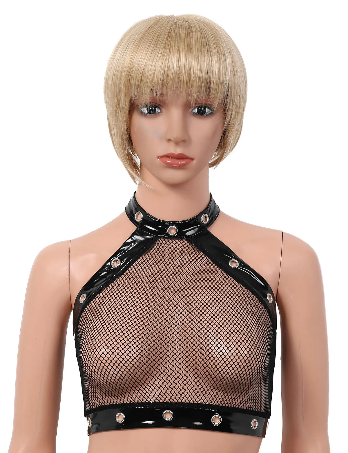 Пикантные женские прозрачные прозрачная в крупную сетку нижнего белья с лямкой