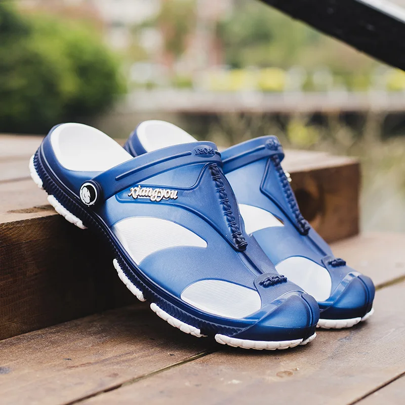 Летние мужские сандалии сабо мужская пляжная обувь уличная садовая пластиковые