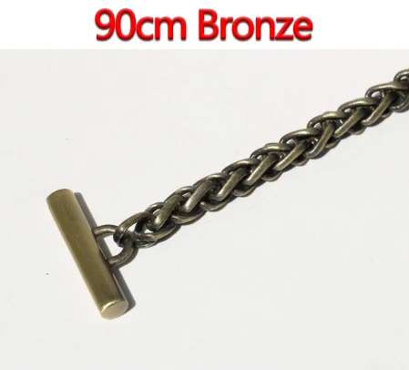 90cmBronze DIY 6 мм золото, серебро, пистолет черный, покрытие бронзового металла замена цепи плечевые ремни для маленькой сумки ручка с OT застежками - Цвет: 90cmBronze