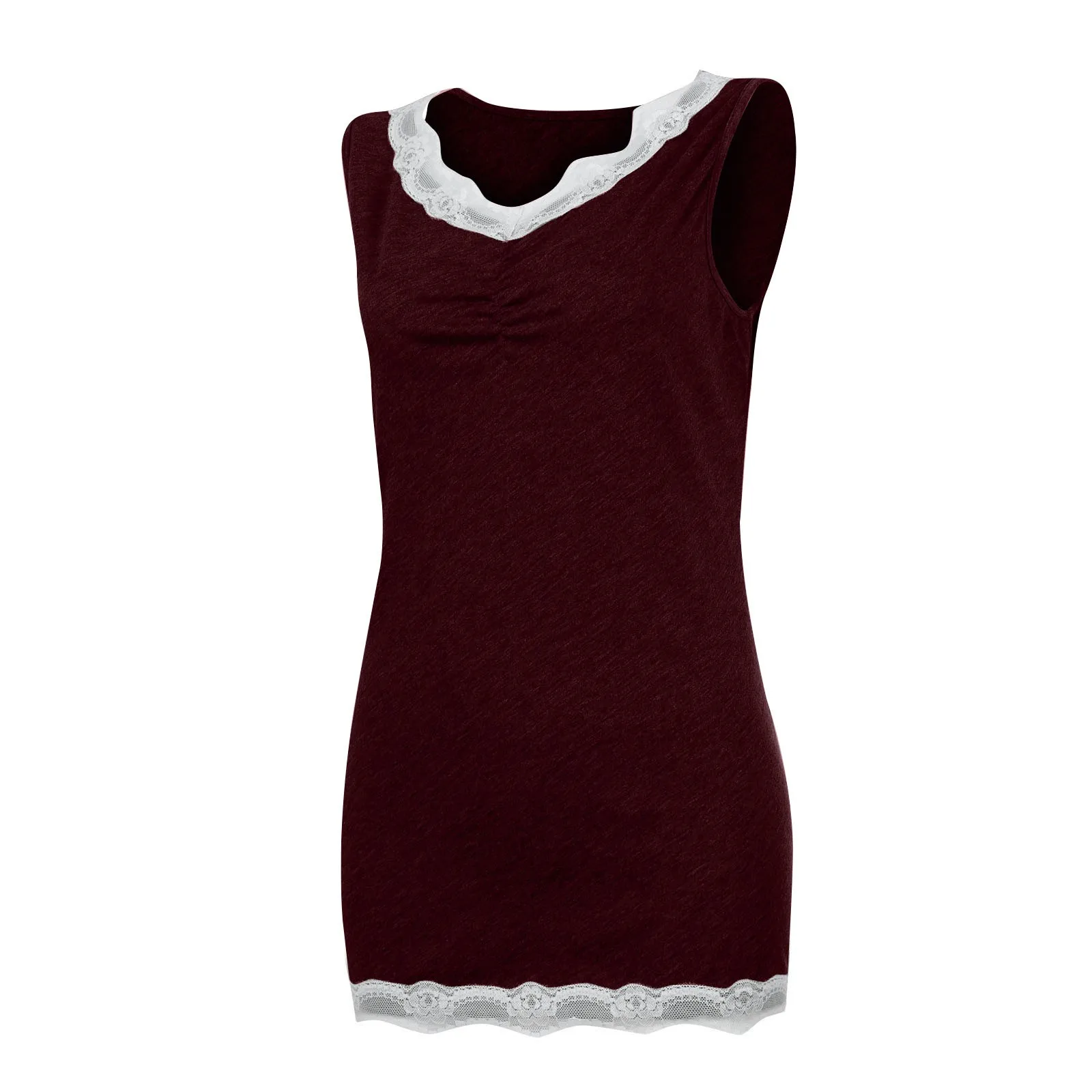 Женская Сексуальная кружевная майка без рукавов топы повседневная для похудения