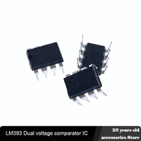 10pcslot lm393 dip8 dual voltage comparator ic chip