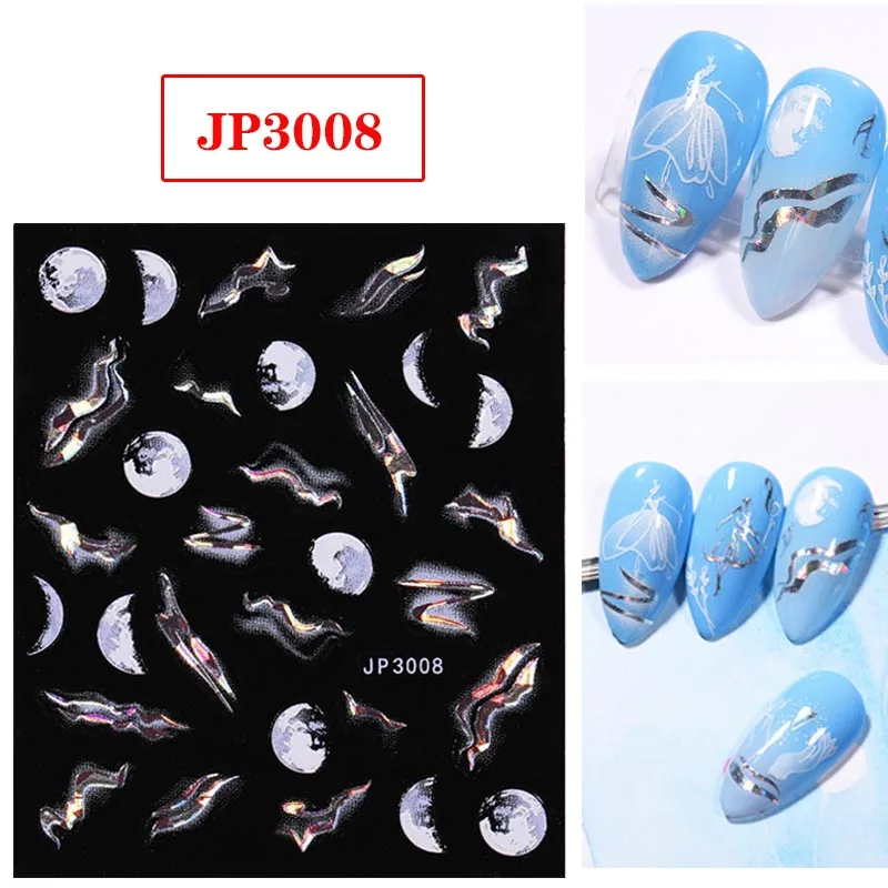 1 лист 5D белые кружевные цветочные наклейки для ногтей балет Геометрия бабочка