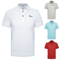 new golf mens short sleeve outdoor sports leisure sweat wicking and ventilating t shirt polo shirt custom top