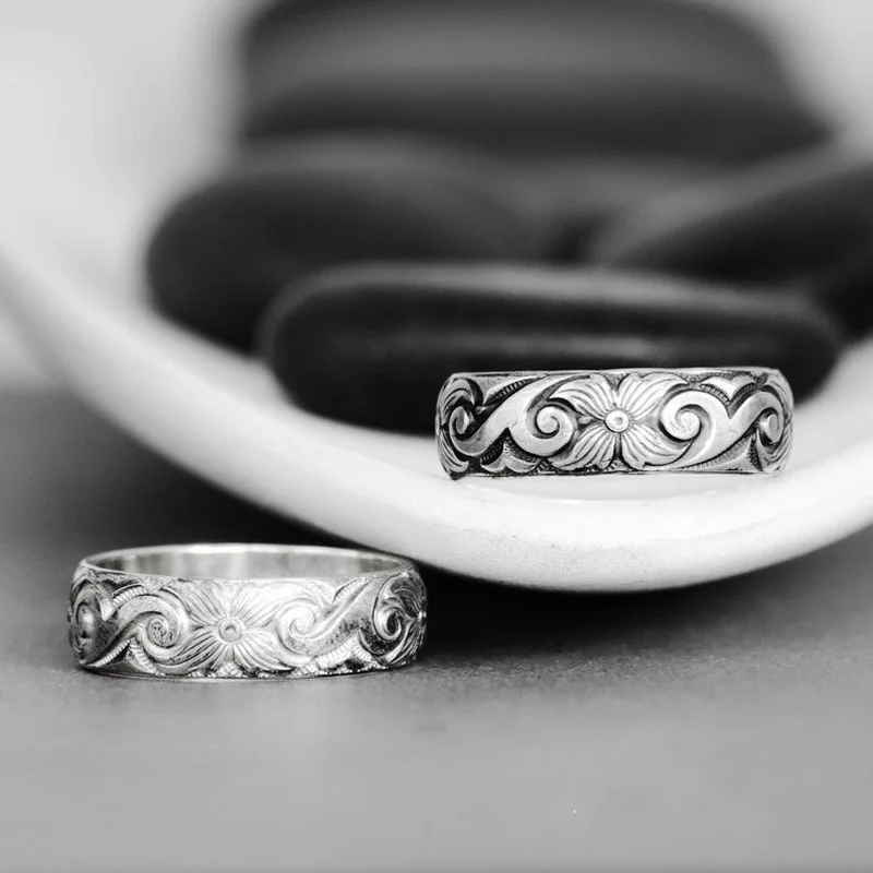 

Retro 925 Pure Silver Engagement Wedding Anniversary Ring Size 6-10