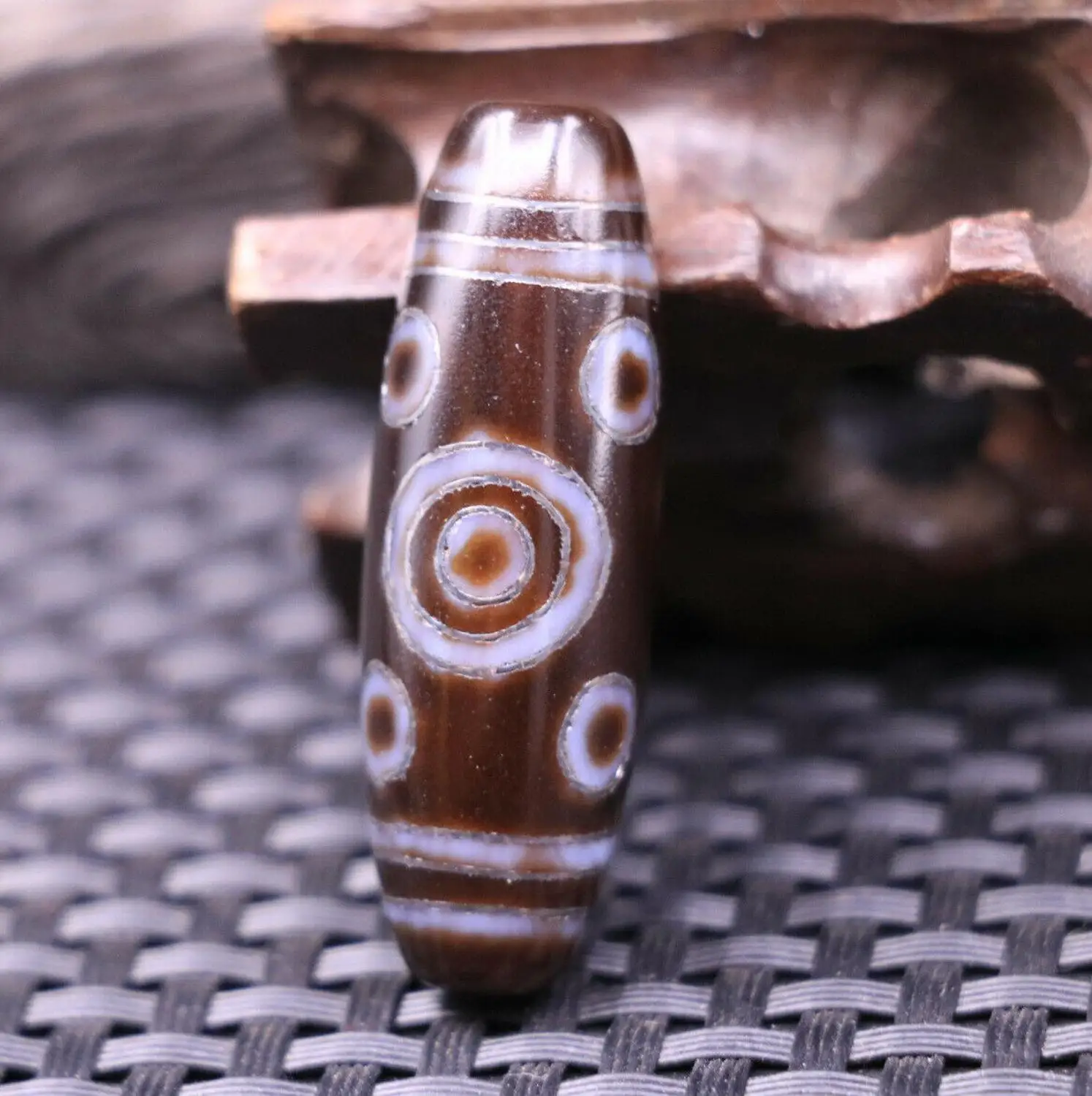 Волшебные тибетские старые масляные Агаты 11 глаз золотые инкрустированные