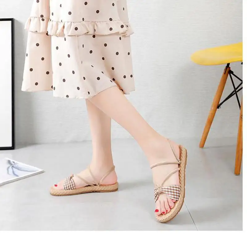 2021 Spring Summer Fashion Sandals Shoes Women Bow Summer Sandals Slipper Indoor Outdoor Flip-flops Beach Shoes Slippers