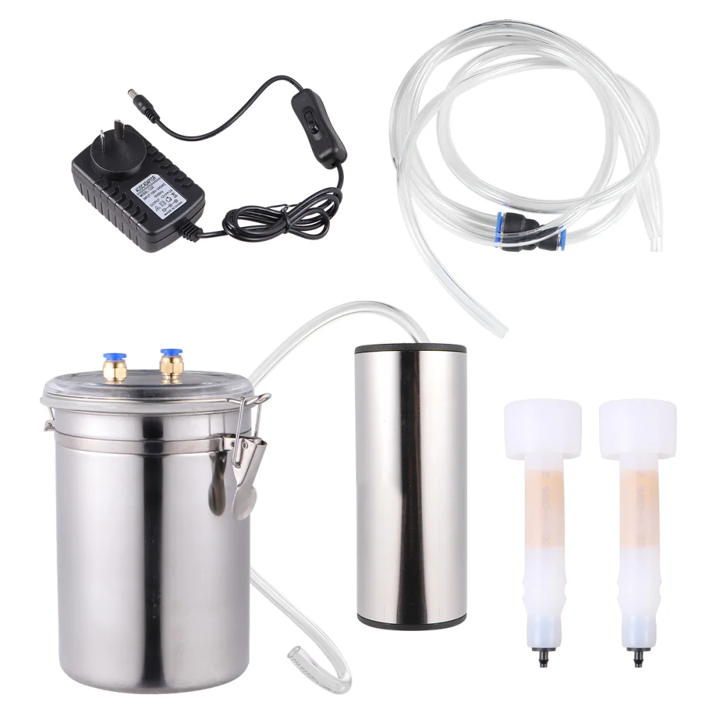 

2L Electric Milking Machine Goat Sheep Stainless Steel Bucket Suction Vacuum Pump Household Milker Milking Machines (UK Plug)