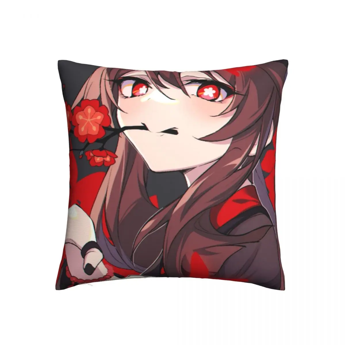 

Чехол-наволочка Hu Tao Genshin с рисунком, украшение для видеоигр, на молнии, 40x40 см