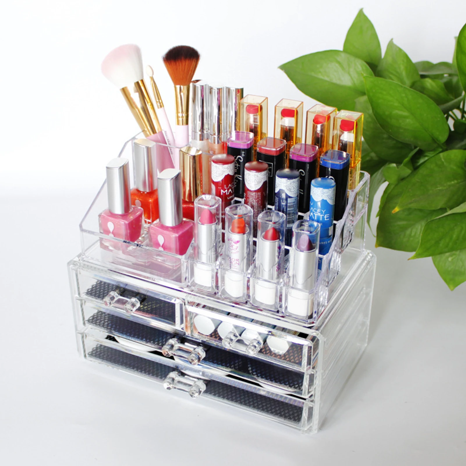 

Transparent storage box layered jewelry storage box cosmetic drawer storage box display rack storage box