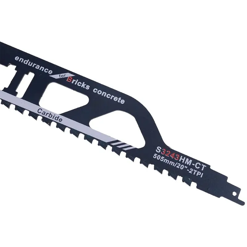 

505mm Demolition Masonry Reciprocating Saw Blade Cutting Bricks Concrete Carbide
