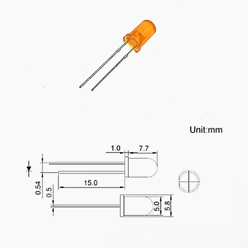 100 шт. 5 мм светодиодные диодные лампы в ассортименте набор светодиодов для