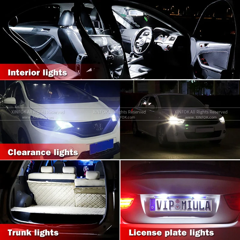 2 шт. автомобильные габаритные огни T10 W5W лампы постоянного тока 12 В белый