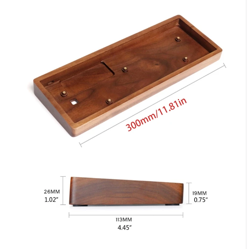 

G32B Solid Wooden Case Customized Shell Base Rosewood Walnut Wood For ANNE PRO2 Mechanical Gaming Keyboard