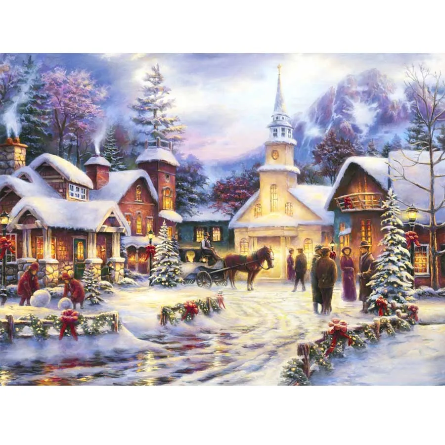 Рождественская история Diy алмазная живопись полная квадратная круглая дрель Дом