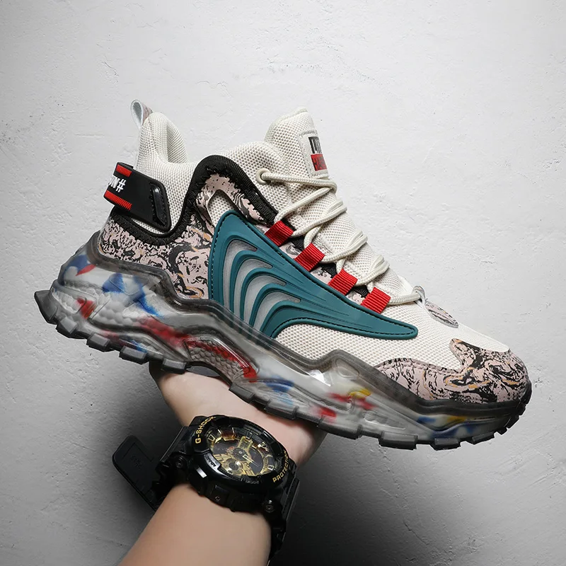 

New Spring Autumn Men Chunky Running Shoes Air Mesh Footwear Male Outdoor Fitness Sneakers Male Tenis Sports zapatillas hombre