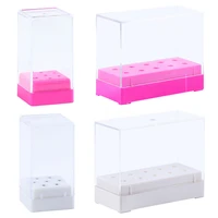 710 holes slots acrylic nail drill bit storage box empty stand display container milling machine nail art manicure