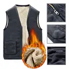 Повседневная куртка без рукавов, осенне-зимняя мужская теплая флисовая мужская жилетка, куртка, бархатный плотный мужской жилет без рукавов, одежда 5XL