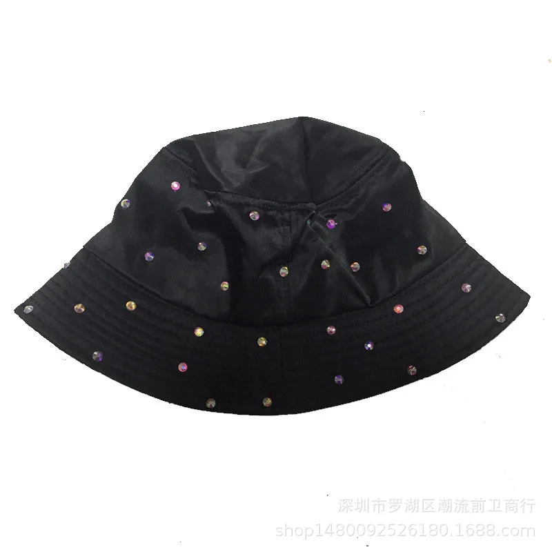 

New Korean Version of The Spring and Summer 2021 Shade Leisure Basin Hat Star Fashion Color Diamond Ladies Shade Fisherman Hat